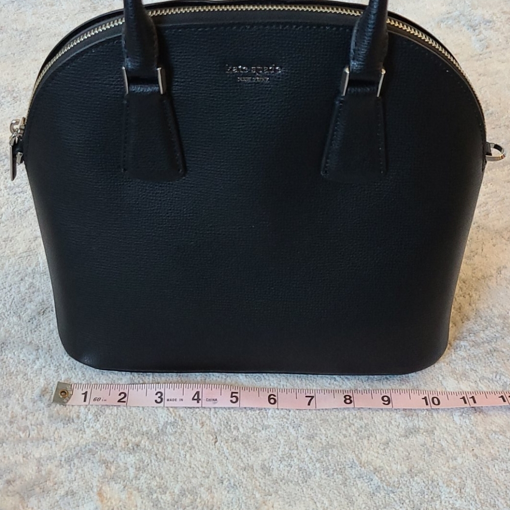 Kate Spade Large Sylvia Dome Satchel Black Leather - Picture 7 of 10